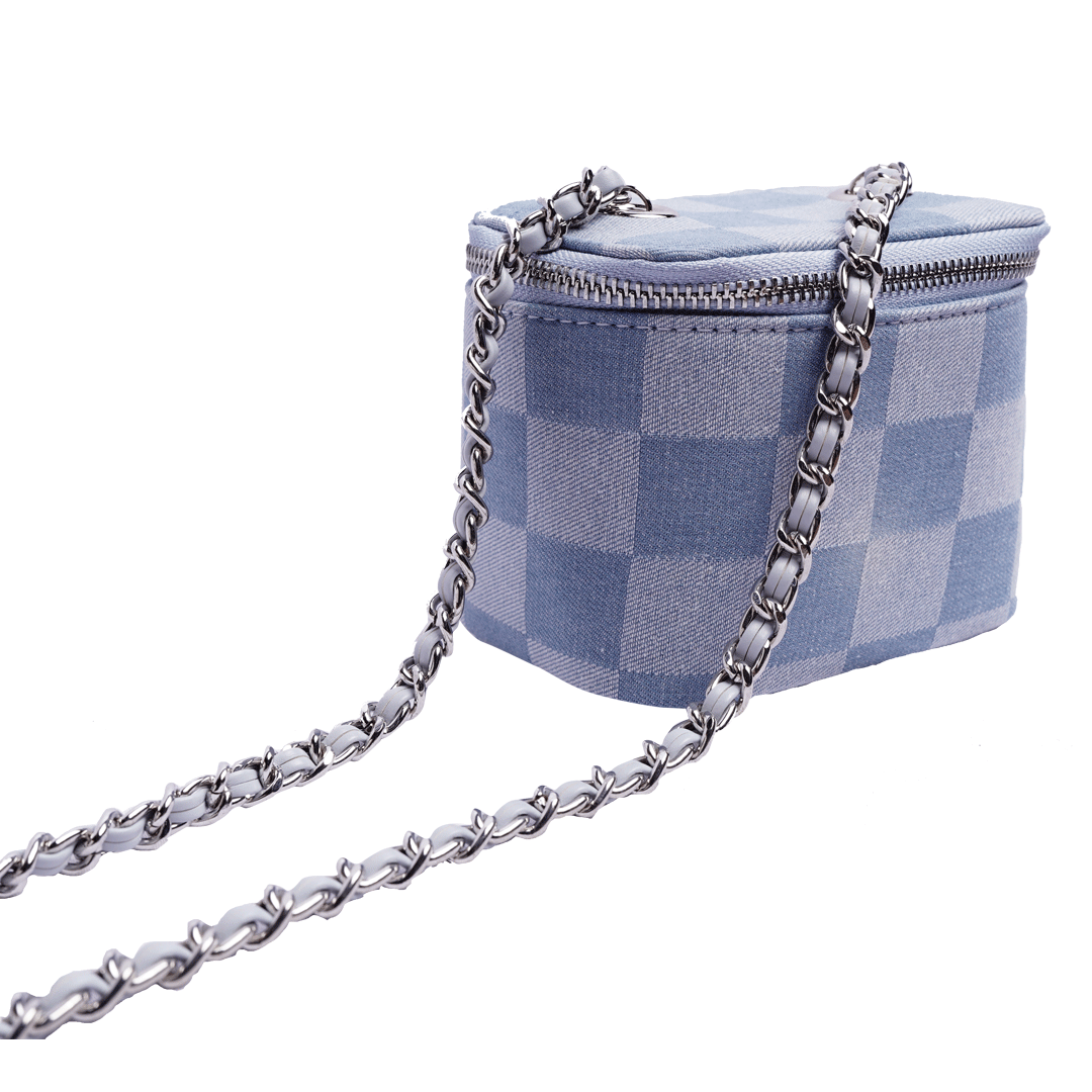 Denim Mini Square Bag